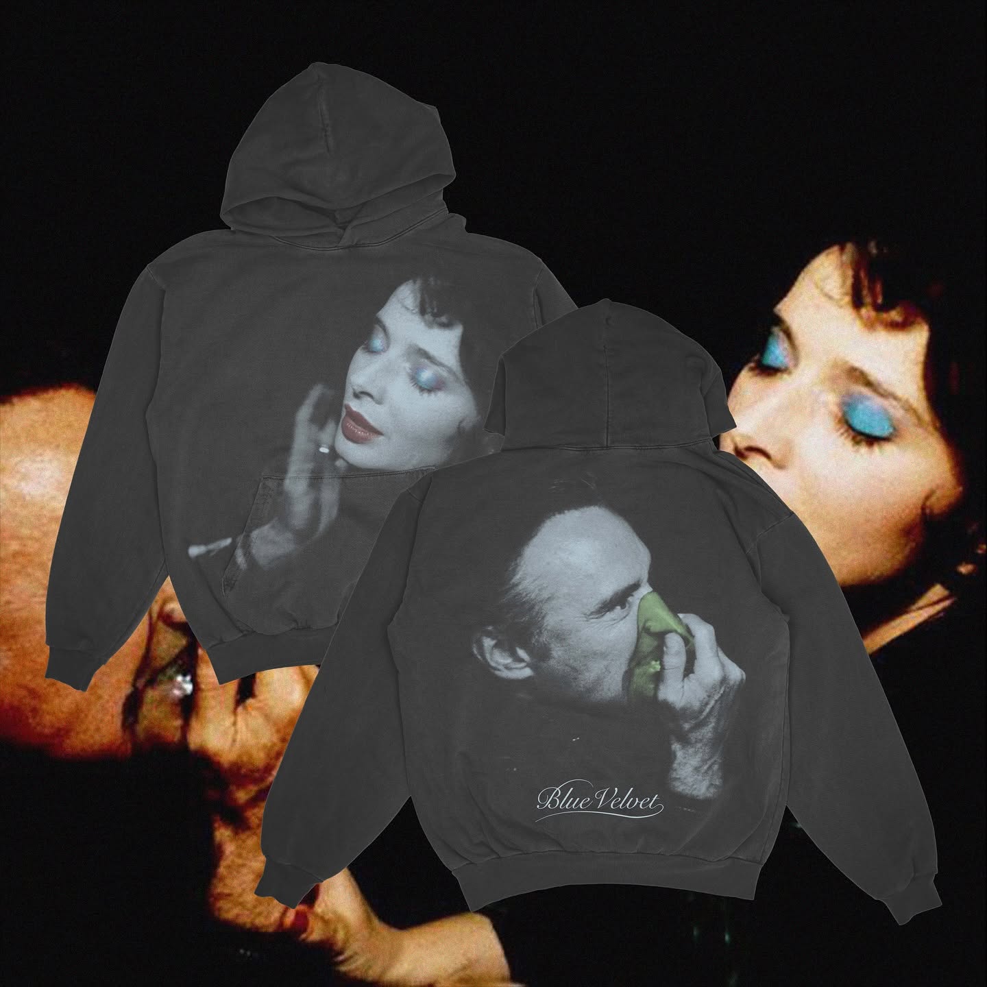 Blue Velvet Graphic Hoodie
