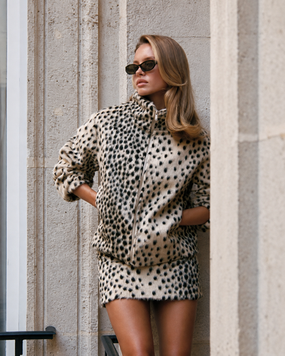 Faux Fur Neck Jacket