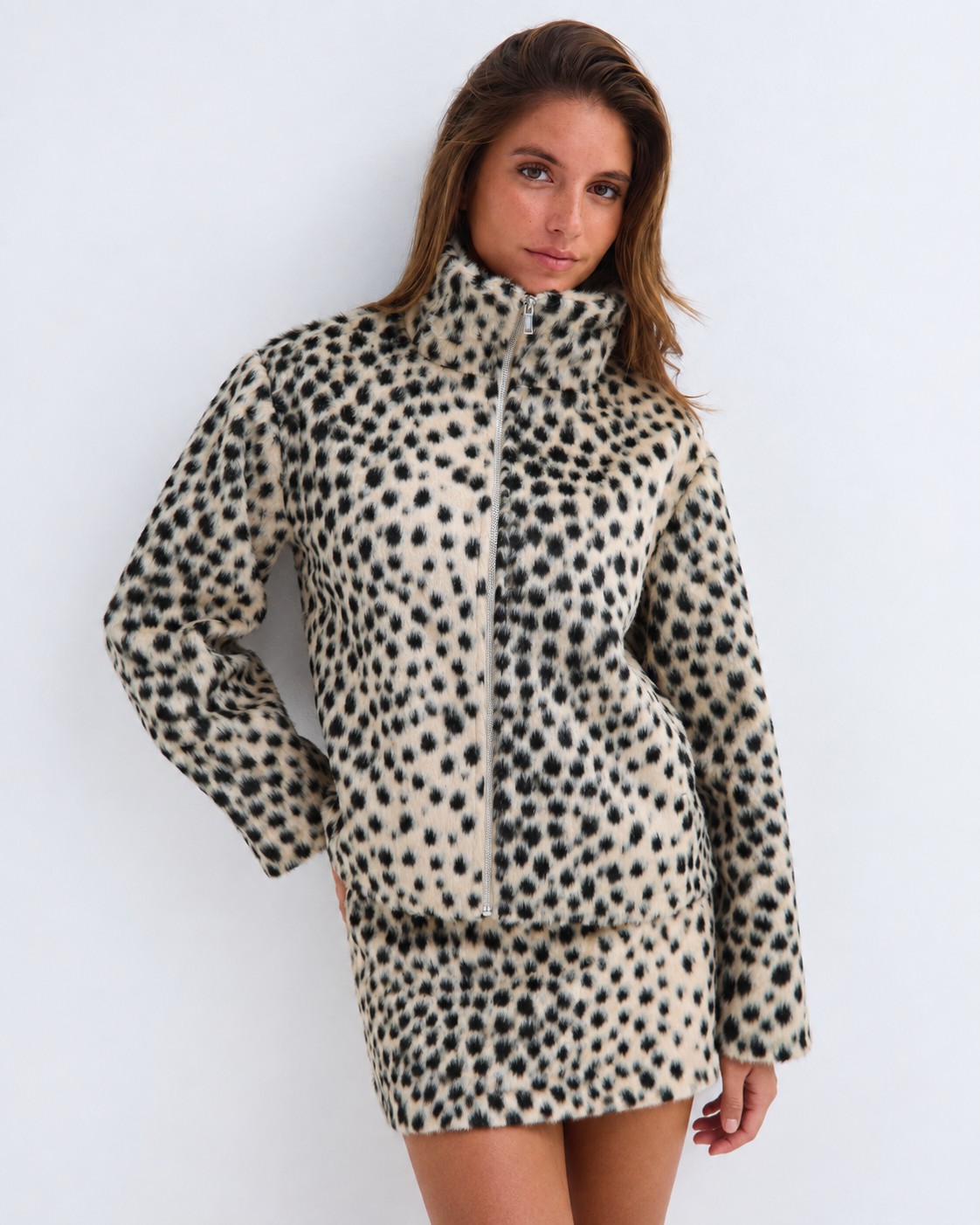 Faux Fur Neck Jacket